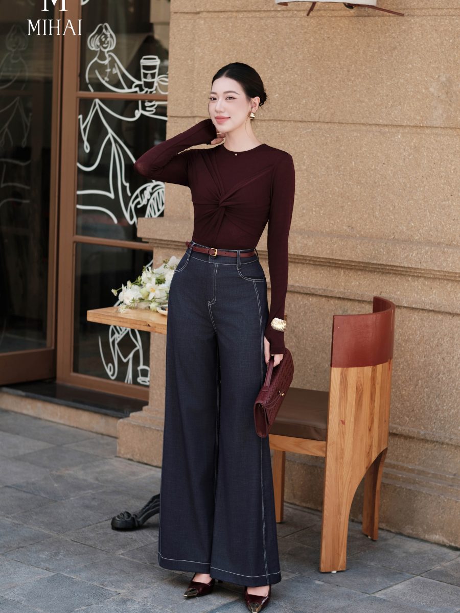 Quần Bò Suông Mảng Dài