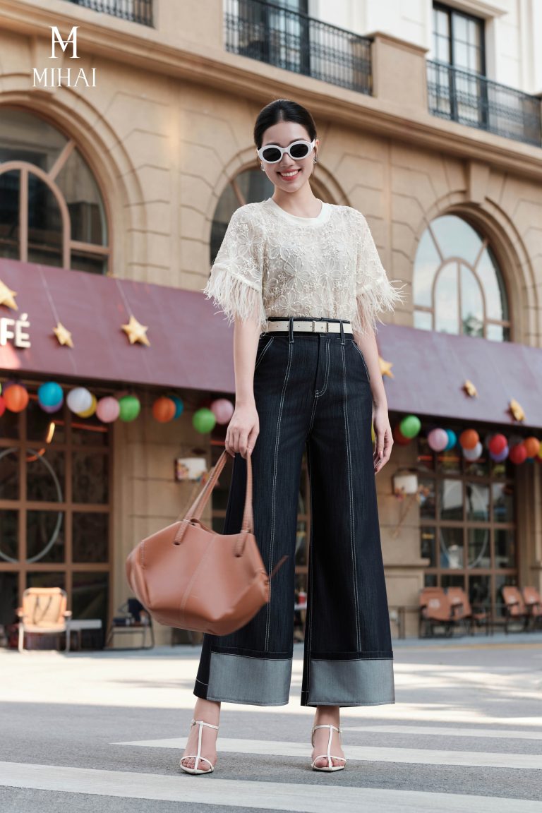 Quần Bò Xuông Xắn Gấu