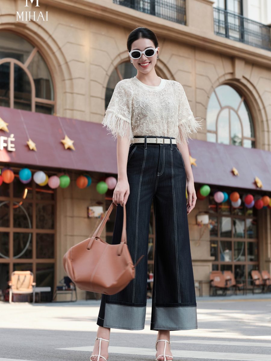 Quần Bò Xuông Xắn Gấu